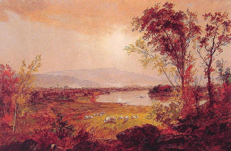 Jasper Francis Cropsey A Bend in the River oil painting image